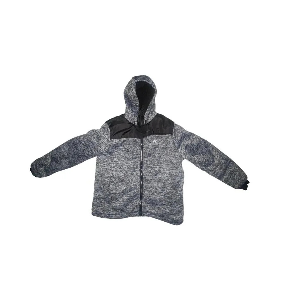 Beverly‎ Hills Polo Club Hooded Jacket Mens Small Black Gray VGUC